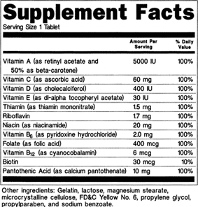 Simple sample Supplement label